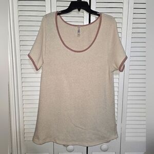 LuLaRoe Women's XL Top with Pink Trim